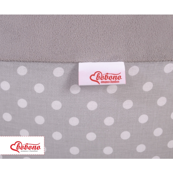 Baby Ball-pit Dry Pool minky without balls - white dots on Gray