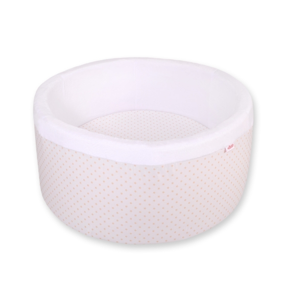 Baby Ball-pit minky without balls - golden stars