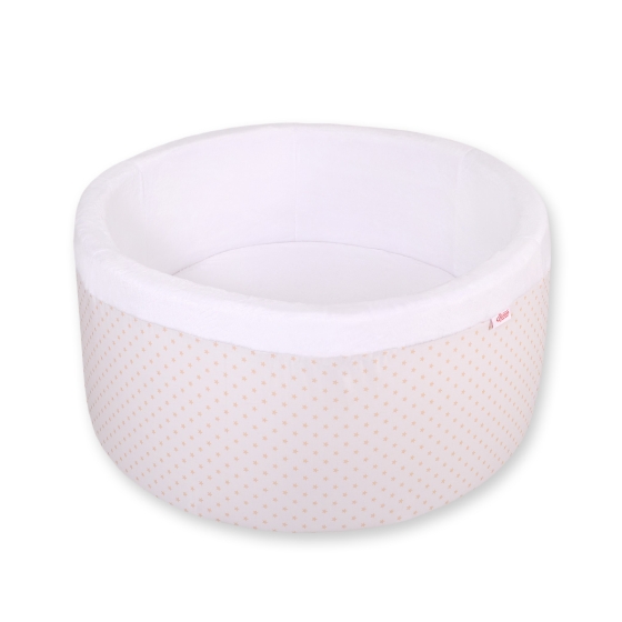 Baby Ball-pit minky without balls - golden stars