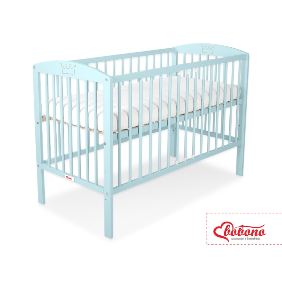 Baby Bed 120x60cm with crown no. 5006-02- mint