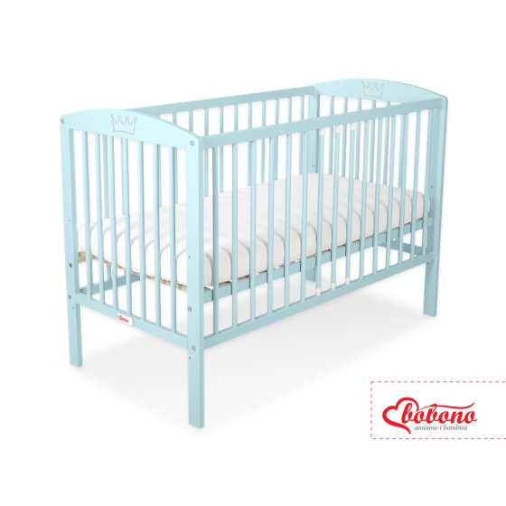 Baby Bed 120x60cm with crown no. 5006-02- mint