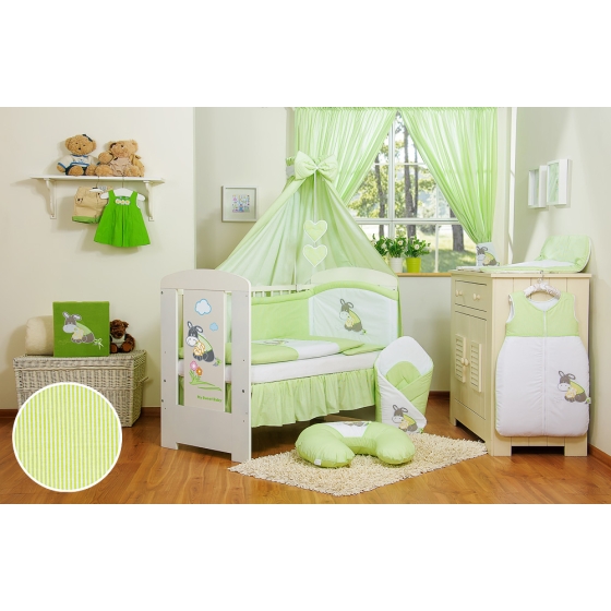Baby Bed Canopy made of cotton- Donkey Luca green