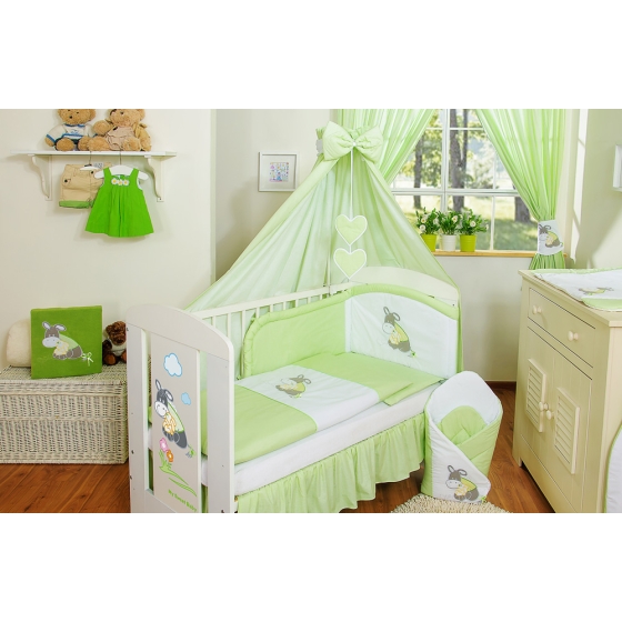 Baby Bed Canopy made of cotton- Donkey Luca green