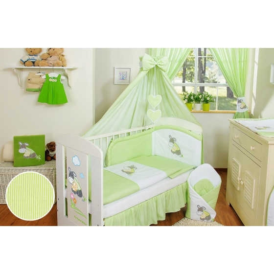 Baby Bed Canopy made of cotton- Donkey Luca green
