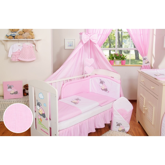 Baby Bed Canopy made of cotton- Donkey Luca pink