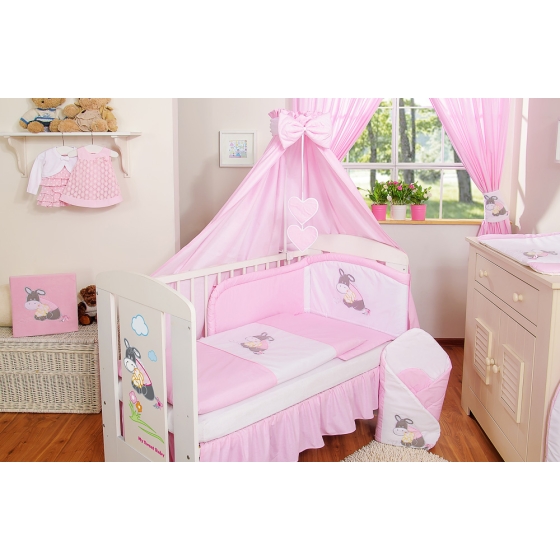 Baby Bed Canopy made of cotton- Donkey Luca pink