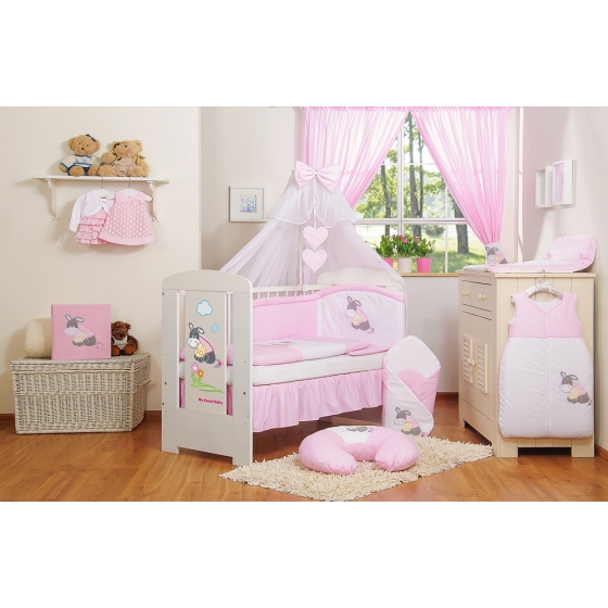 Baby Bed Canopy made of cotton- Donkey Luca pink