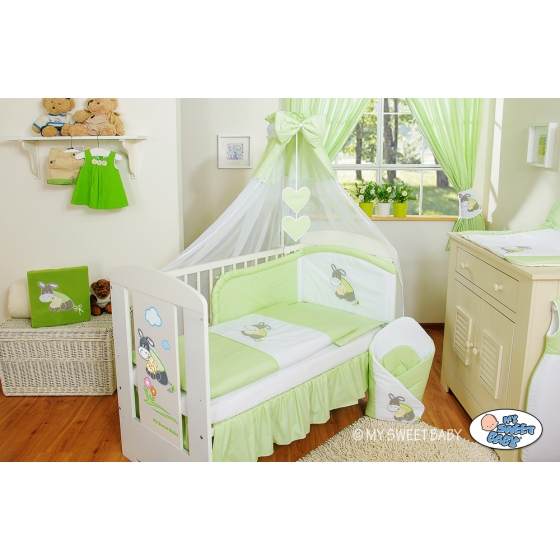 Baby Bed Canopy made of tulle- Donkey Luca green