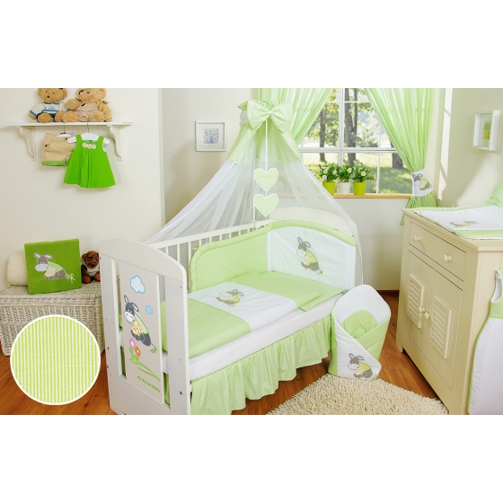 Baby Bed Canopy made of tulle- Donkey Luca green