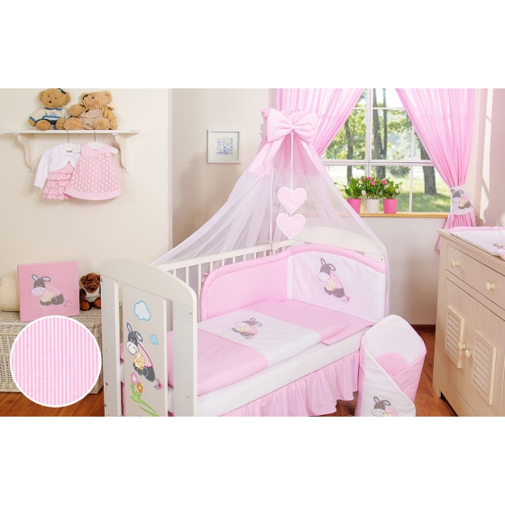 Baby Bed Canopy made of tulle- Donkey Luca pink