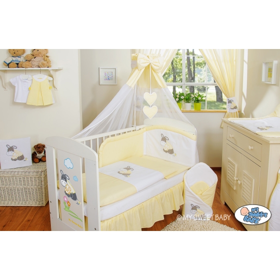 Baby Bed Canopy made of tulle- Donkey Luca yellow