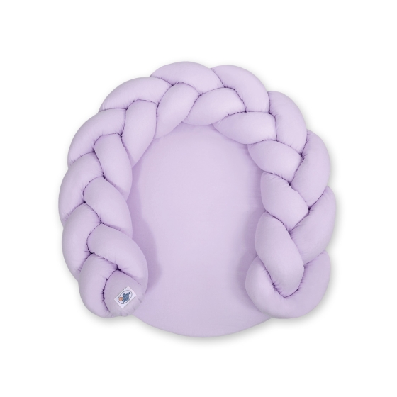 Baby braided knot donut pillow/ play mat 2 in 1 - lilac