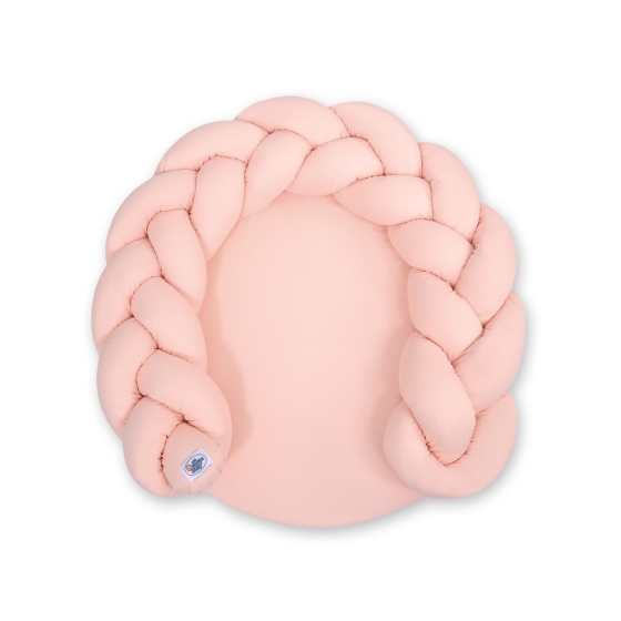 Baby braided knot donut pillow/ play mat 2 in 1 - powder pink