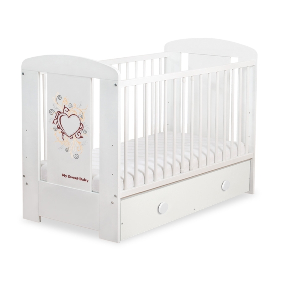 Baby cot bed 120x60cm Chic with drawer MAXI