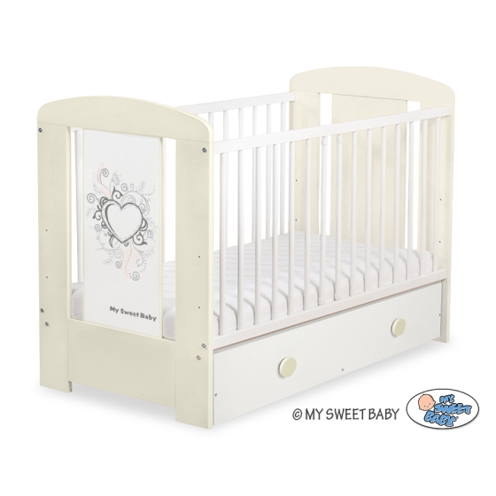 Baby cot bed 120x60cm Chic with drawer MAXI