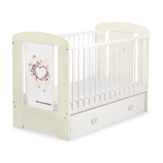 Baby cot bed 120x60cm Chic with drawer MAXI
