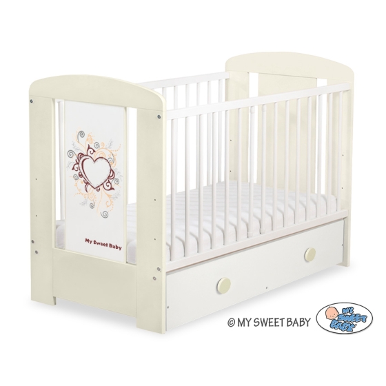 Baby cot bed 120x60cm Chic with drawer MAXI