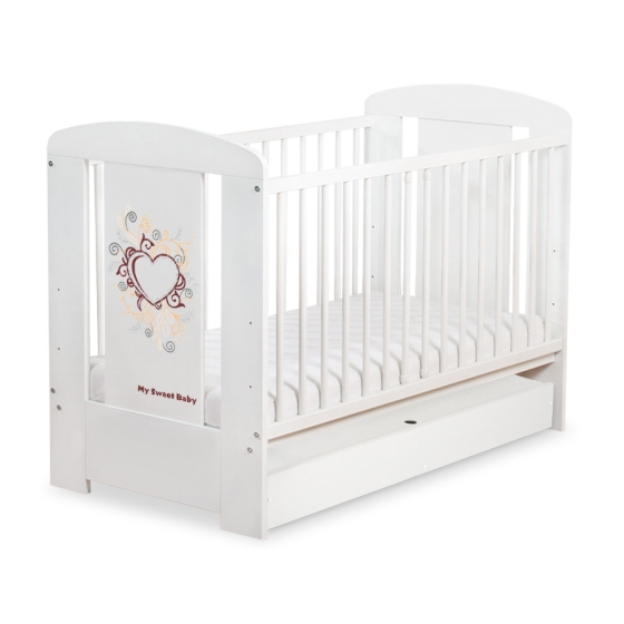 Baby cot bed 120x60cm Chic with drawer STANDARD