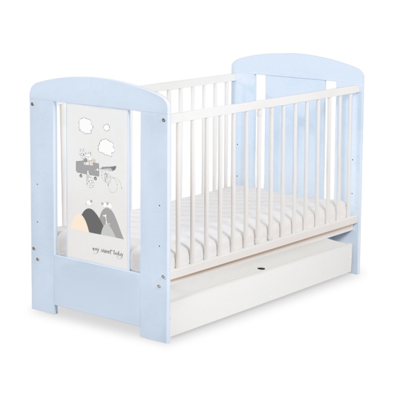 Baby cot bed 120x60cm Crazy Wolf with drawer STANDARD