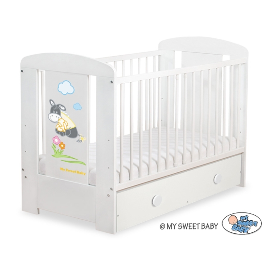 Baby cot bed 120x60cm Donkey Luca with drawer MAXI