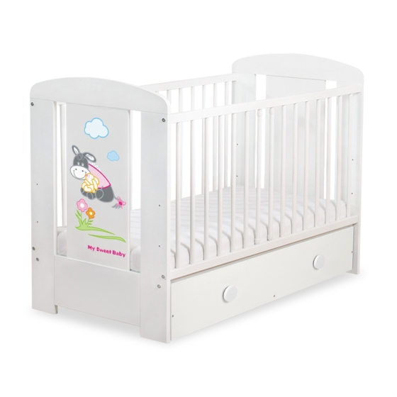 Baby cot bed 120x60cm Donkey Luca with drawer MAXI