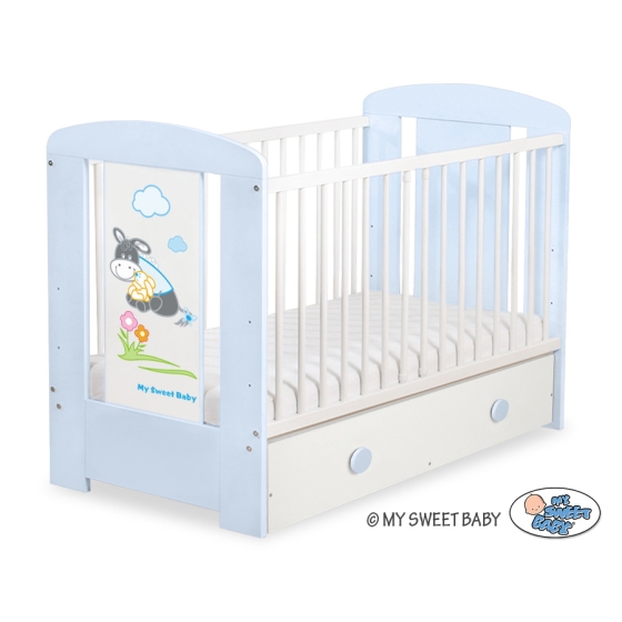 Baby cot bed 120x60cm Donkey Luca with drawer MAXI