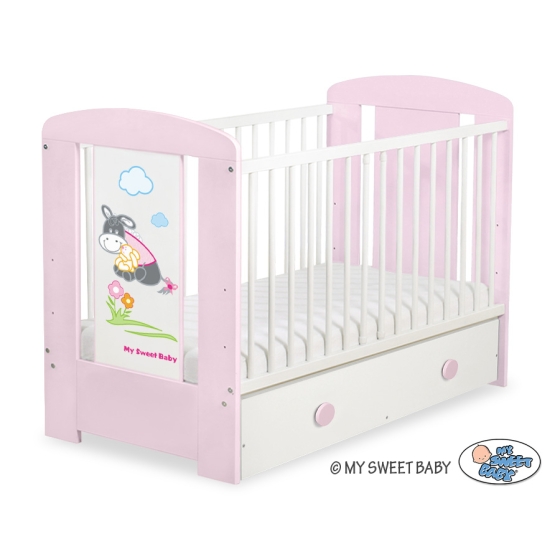 Baby cot bed 120x60cm Donkey Luca with drawer MAXI