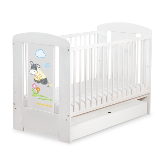 Baby cot bed 120x60cm Donkey Luca with drawer STANDARD