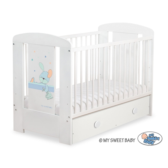 Baby cot bed 120x60cm Dreamy bunny with drawer MAXI