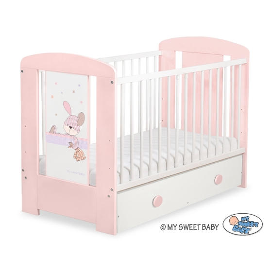 Baby cot bed 120x60cm Dreamy bunny with drawer MAXI