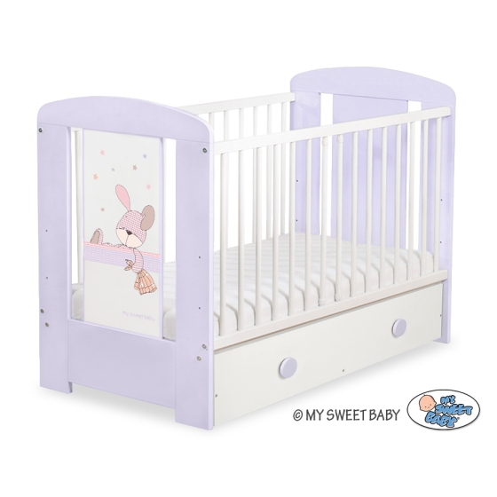 Baby cot bed 120x60cm Dreamy bunny with drawer MAXI