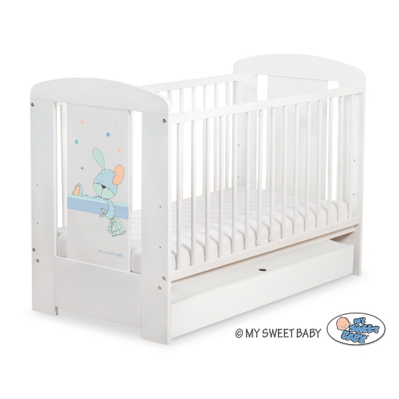 Baby cot bed 120x60cm Dreamy bunny with drawer STANDARD