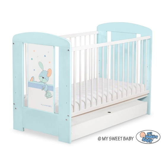Baby cot bed 120x60cm Dreamy bunny with drawer STANDARD