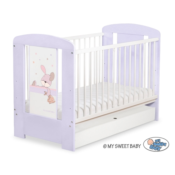Baby cot bed 120x60cm Dreamy bunny with drawer STANDARD