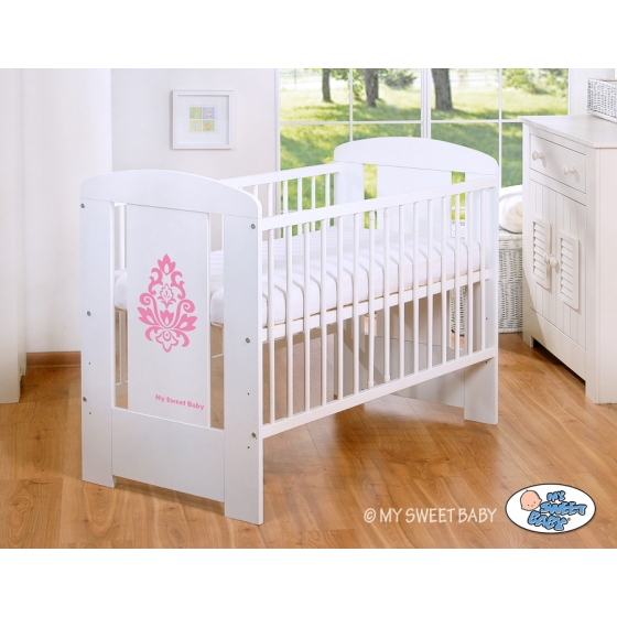Baby cot bed 120x60cm Glamour White -2