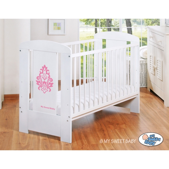 Baby cot bed 120x60cm Glamour White -2