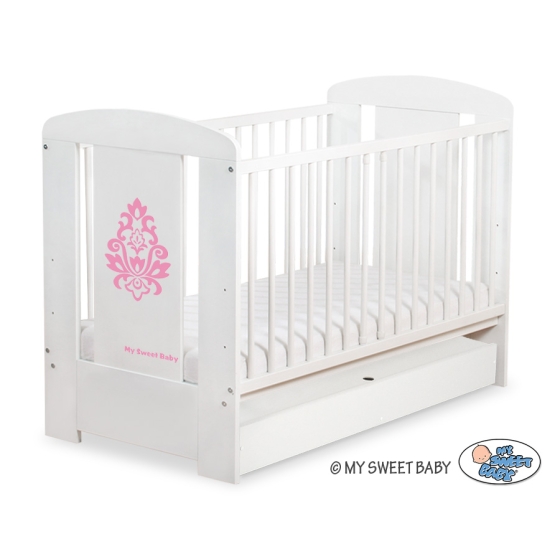 Baby cot bed 120x60cm Glamour with drawer STANDARD
