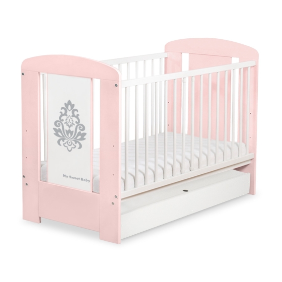Baby cot bed 120x60cm Glamour with drawer STANDARD
