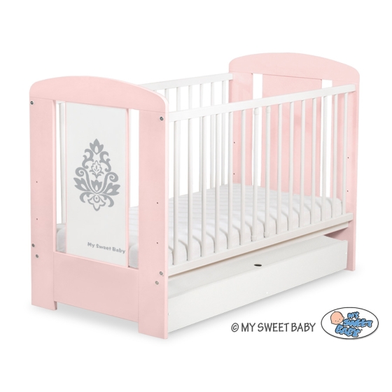 Baby cot bed 120x60cm Glamour with drawer STANDARD