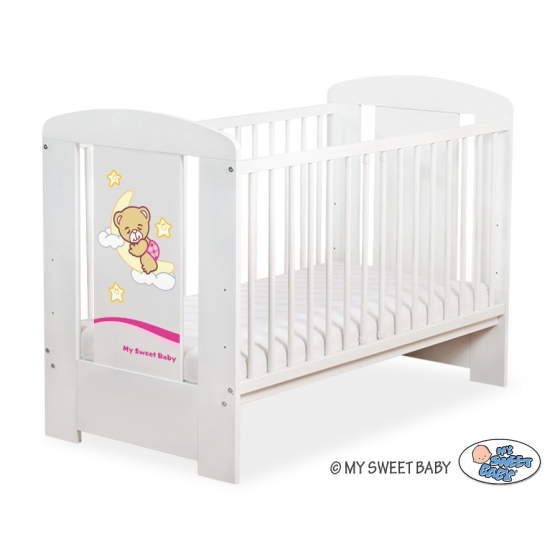 Baby cot bed 120x60cm Good Night White Model: 806