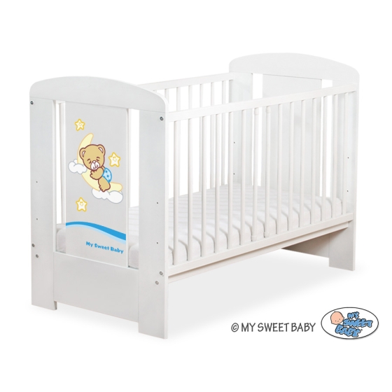 Baby cot bed 120x60cm Good Night White Model: 807