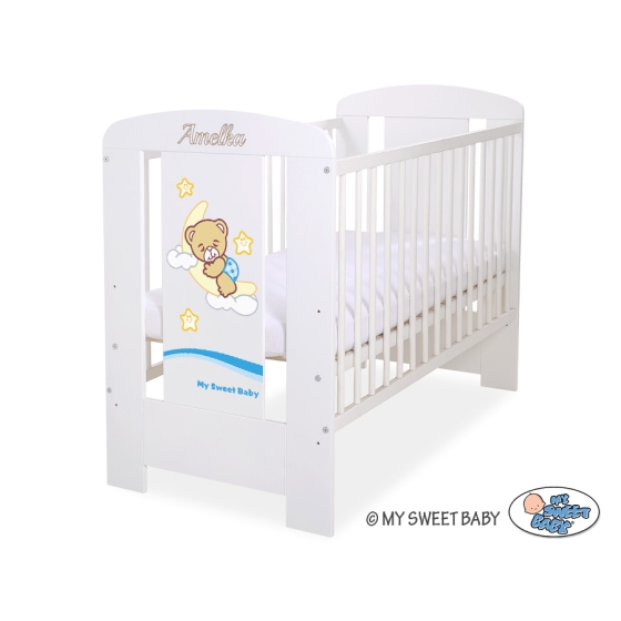 Baby cot bed 120x60cm Good Night White Model: 807