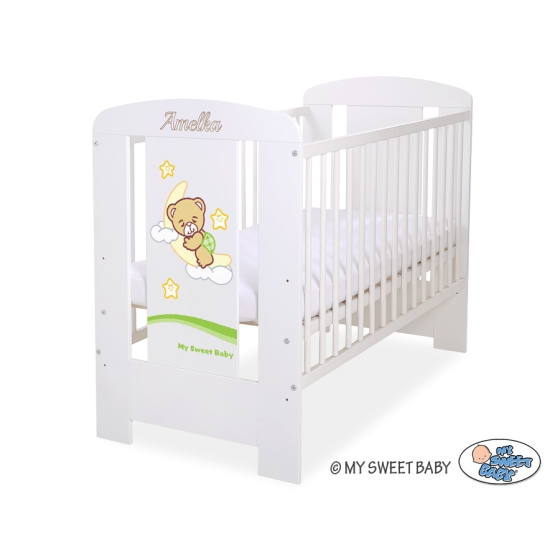 Baby cot bed 120x60cm Good Night White Model: 808