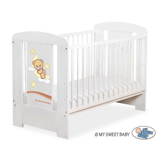 Baby cot bed 120x60cm Good Night White Model: 809