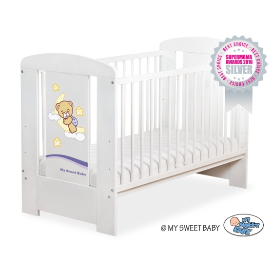 Baby cot bed 120x60cm Good Night White Model: 811
