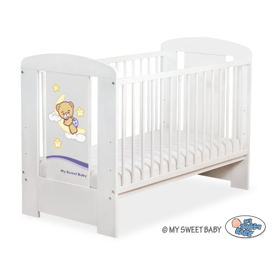 Baby cot bed 120x60cm Good Night White Model: 811