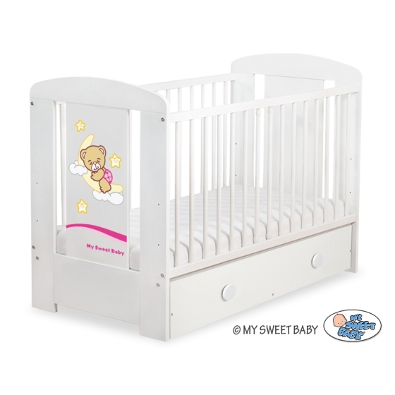 Baby cot bed 120x60cm Good Night with drawer MAXI
