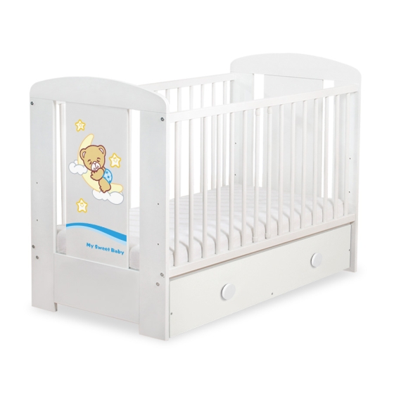 Baby cot bed 120x60cm Good Night with drawer MAXI