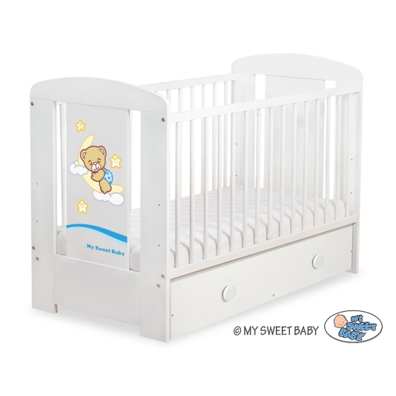 Baby cot bed 120x60cm Good Night with drawer MAXI