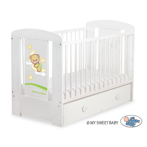 Baby cot bed 120x60cm Good Night with drawer MAXI